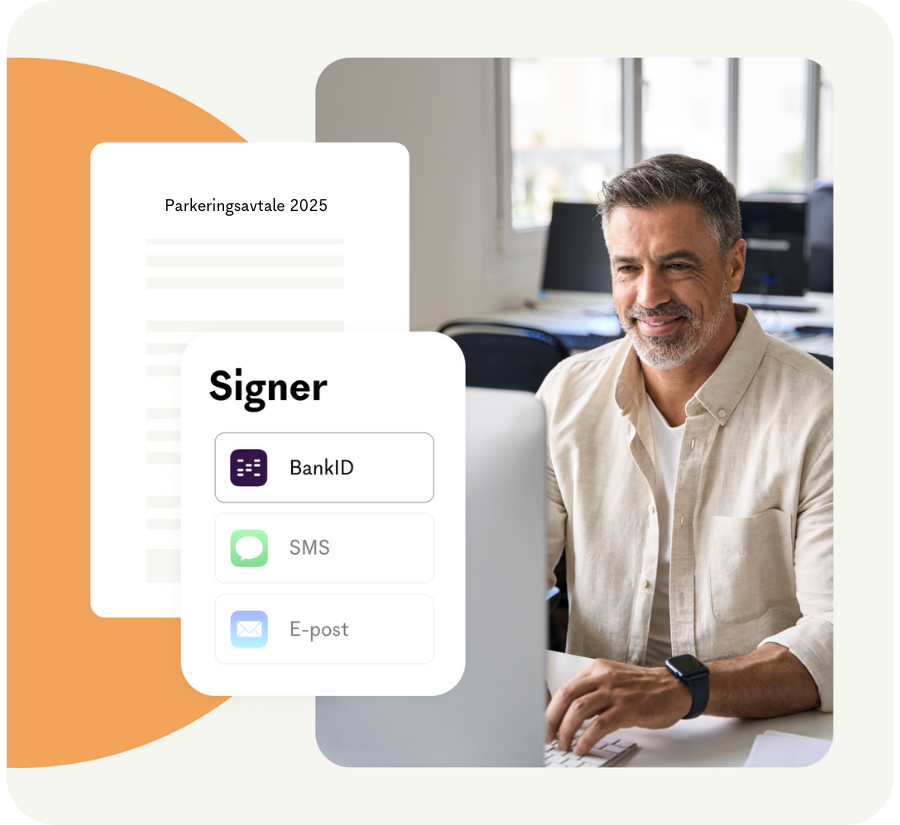 Avtaleforvaltning og signering illustrasjon