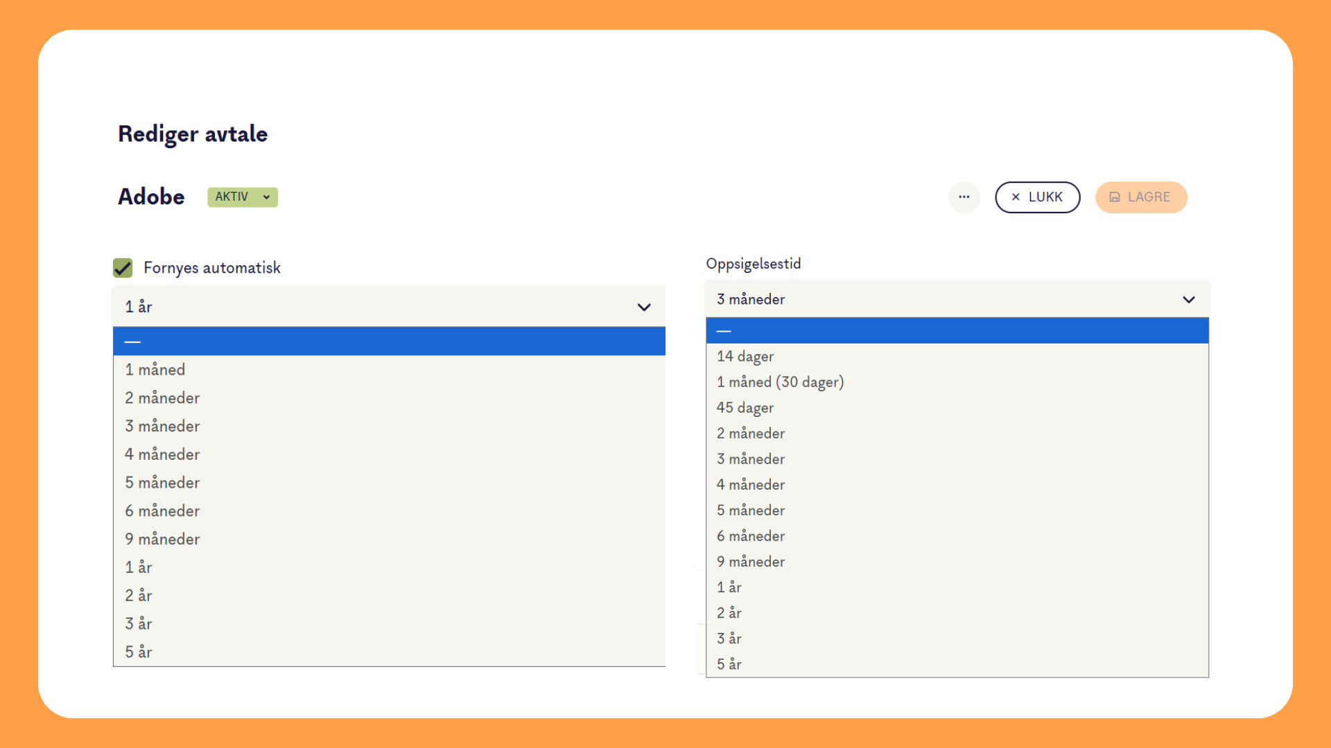 Fornyelse oppsigelse