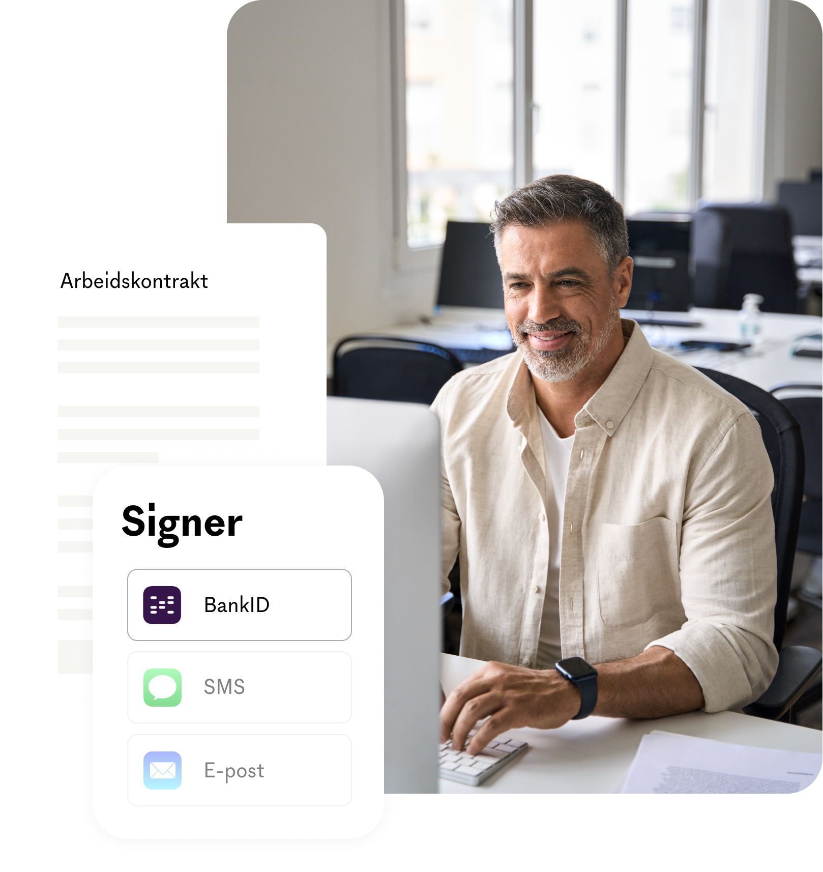 Send og signer Arbeidskontrakt